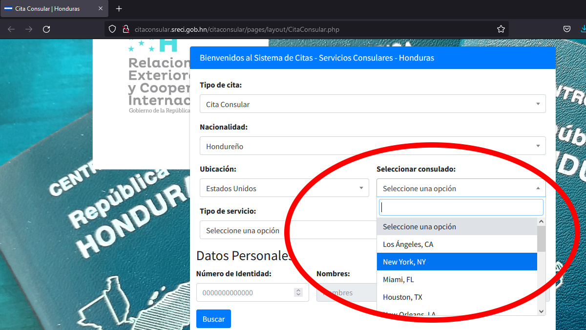 5.- Steps to make a Consular Appointment Honduras USA, Spain and Mexico