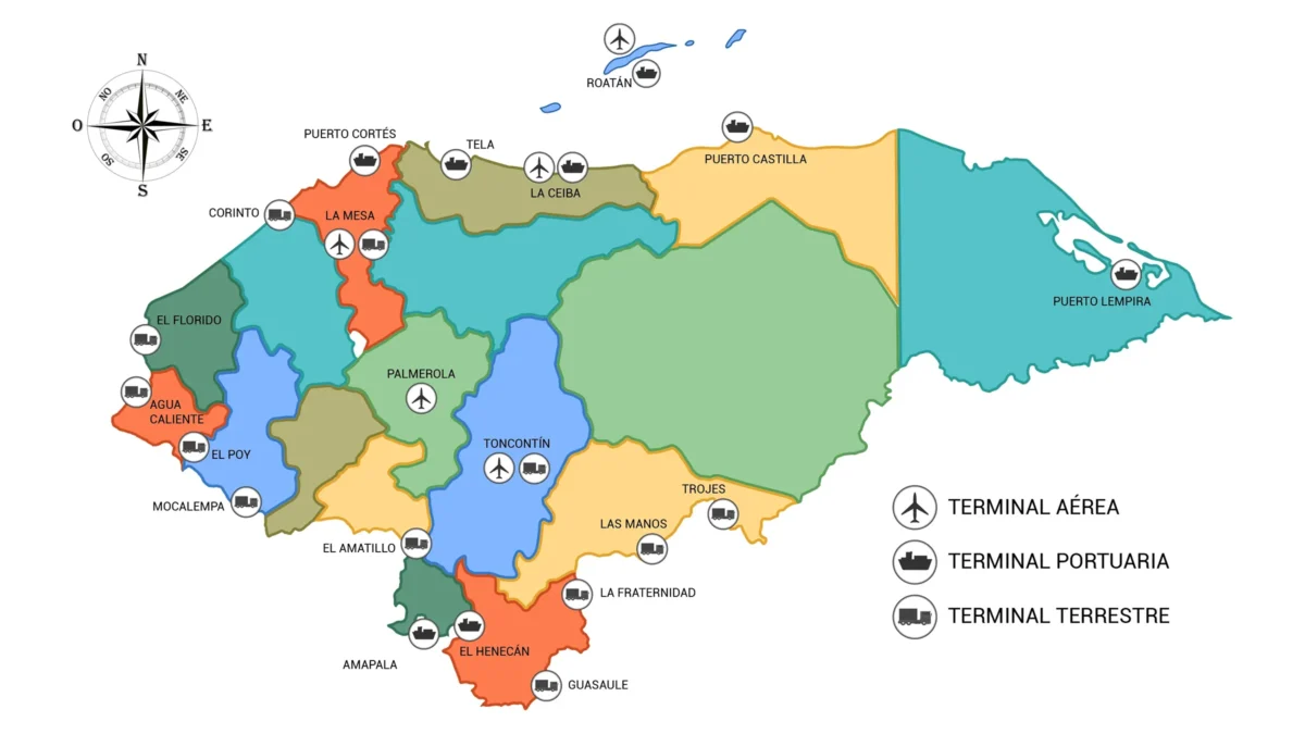 Map of Customs of Honduras