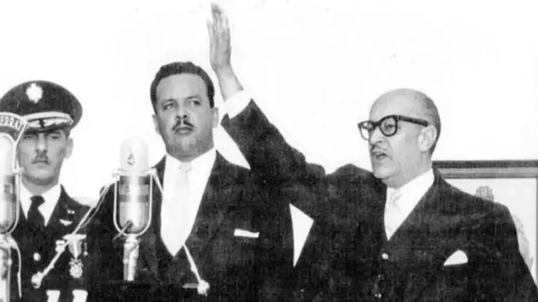 Modesto Rodas Alvarado junto al presidente Ramón Villeda Morales