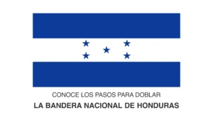 How to fold the National Flag of Honduras?