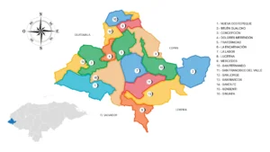 Mapa del Departamento de Ocotepeque