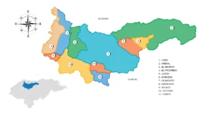 Mapa del Departamento de Yoro
